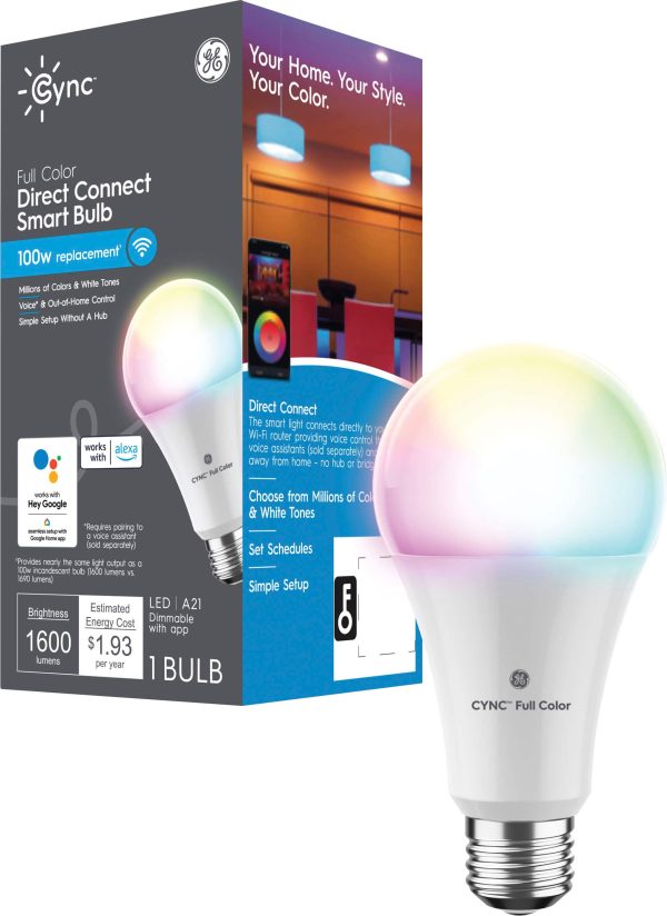 Cync Smart LED Color Changing Bulb Voice Control Automation-0