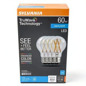 Sylvania TruWave LED Bulb Dimmable Clear Daylight 4 Pack-0