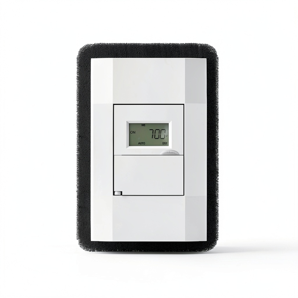 Deako Astronomical Timer Switch installed in a modern outdoor setting