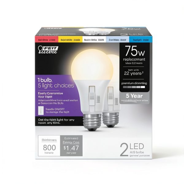 FEIT ELECTRIC A19 LED Bulb Tunable White Color Changing 2-0