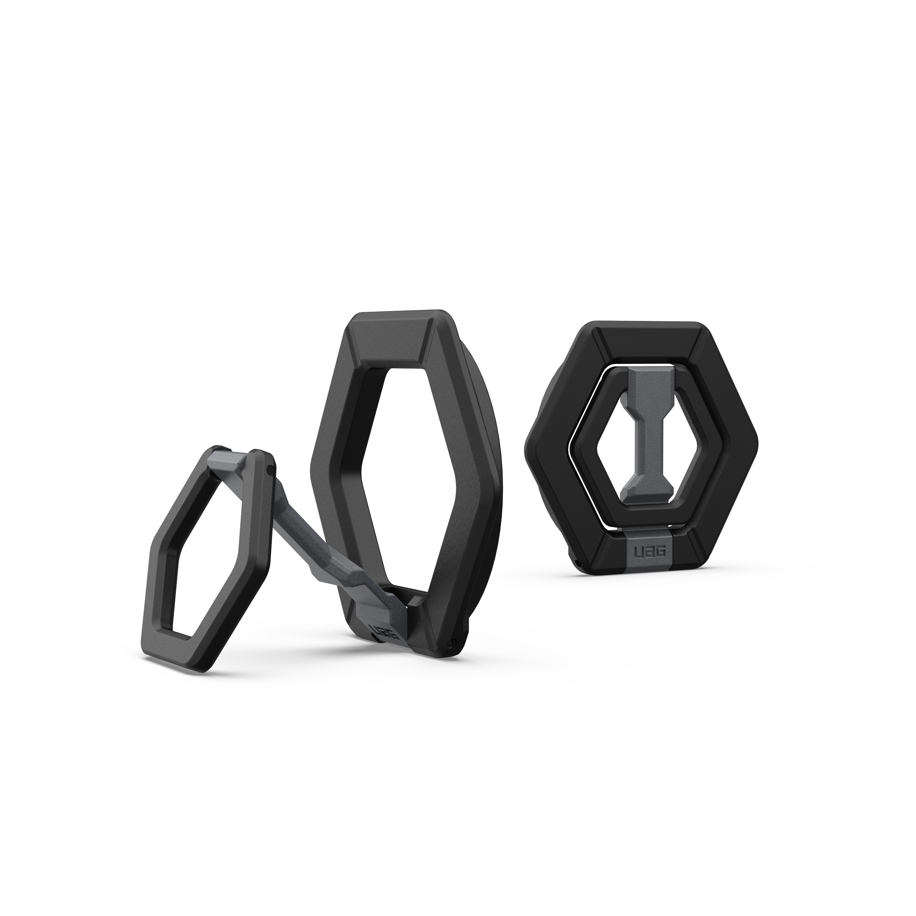 UAG Magnetic Ring Stand attached to a phone showing the slim profile