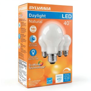 Sylvania Natural LED Bulb Daylight A19 E26 40 Watt-0