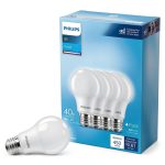 Philips LED Bulb A19 E26 Daylight 40 Watt Equivalent-0