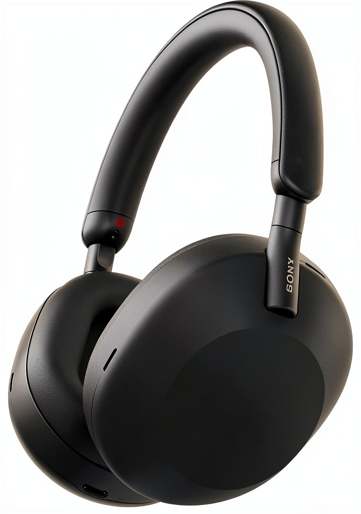 Sony WH 1000XM5 headphones in Black color on a desk