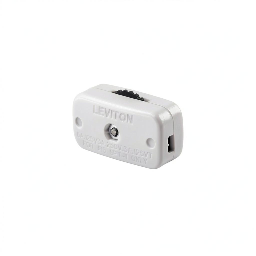 Leviton rotary cord switch mounted on a lamp cord