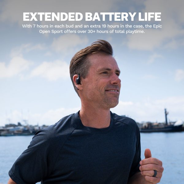 JLab Epic Open Sport Air Conduction Wireless Earbuds Black-3