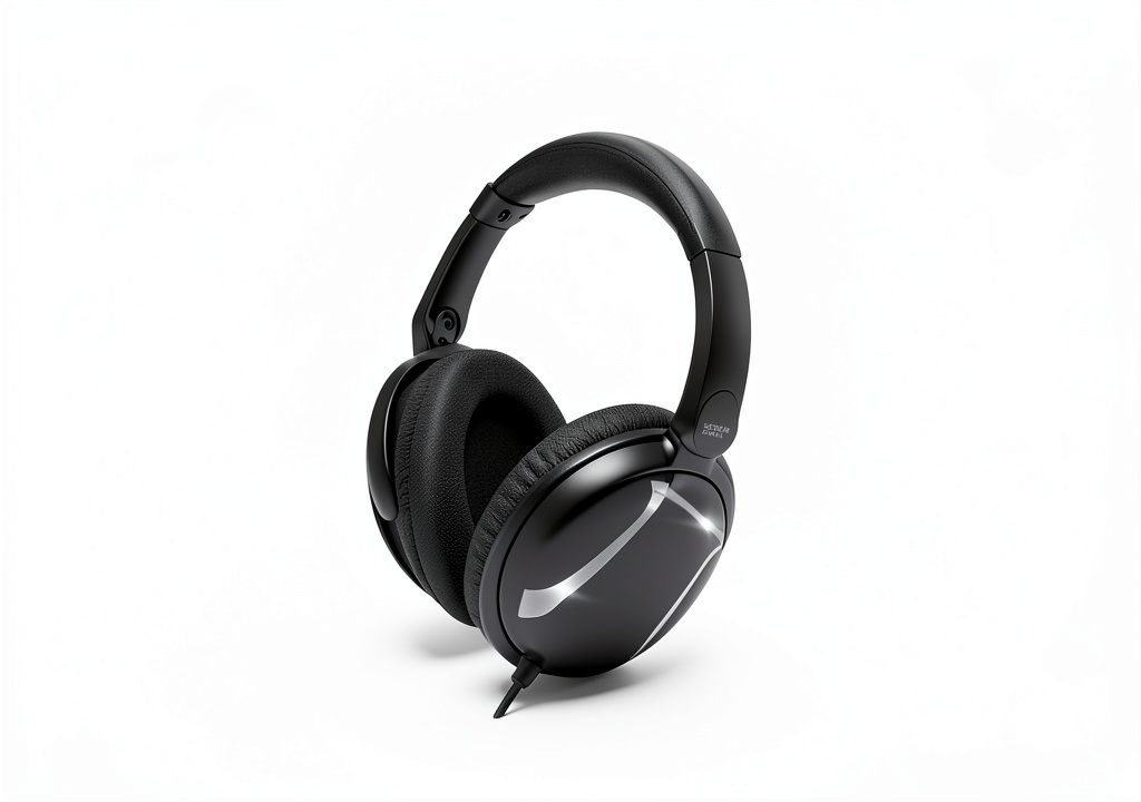 Maxell Bass 13 headphones on a wooden desk during testing