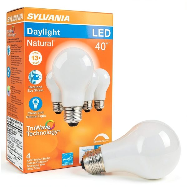 Sylvania Natural LED Bulb Daylight A19 E26 40 Watt-2