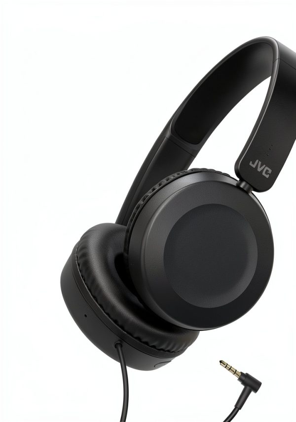 JVC On Ear Headphones Black Powerful Sound Audio-5