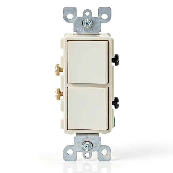Leviton Decora Combination Switch Durable Two Rocker Design-0
