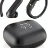 SKRAN Wireless Bluetooth Headphones Ear Hooks LED Display-0