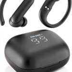 SKRAN Wireless Bluetooth Headphones Ear Hooks LED Display-0