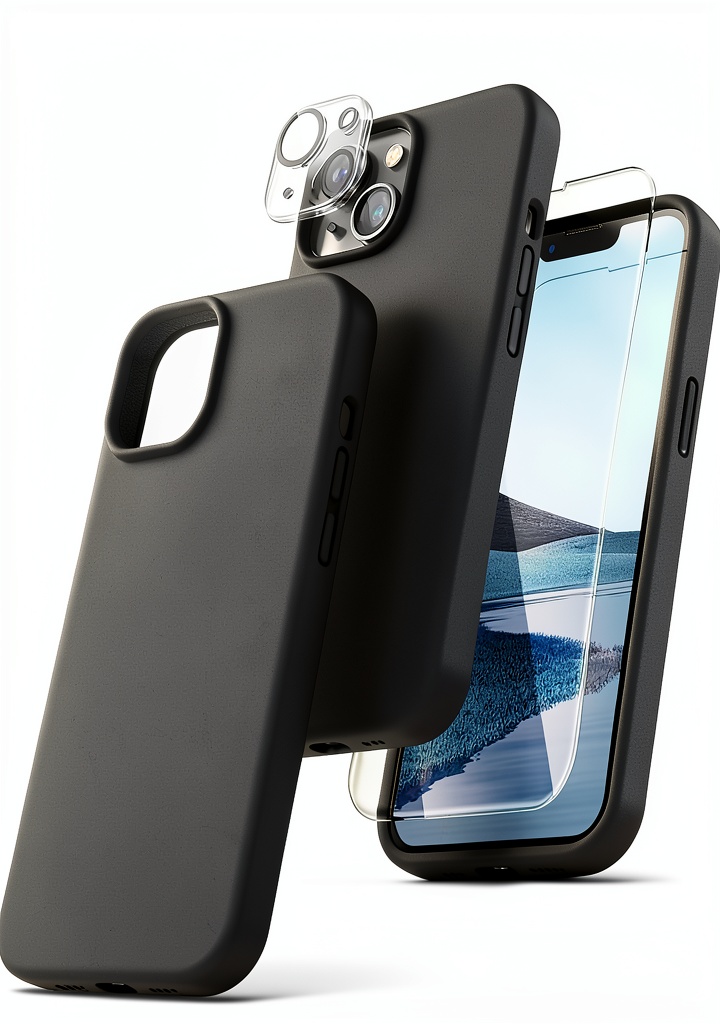 Entronix 3-in-1 Protection Bundle displayed with iPhone 13
