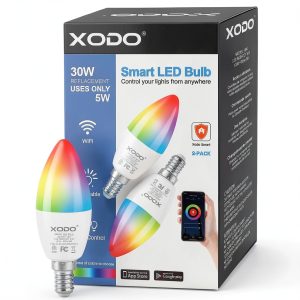 XODO Smart Wi Fi Candelabra LED Bulbs App Voice Control-0