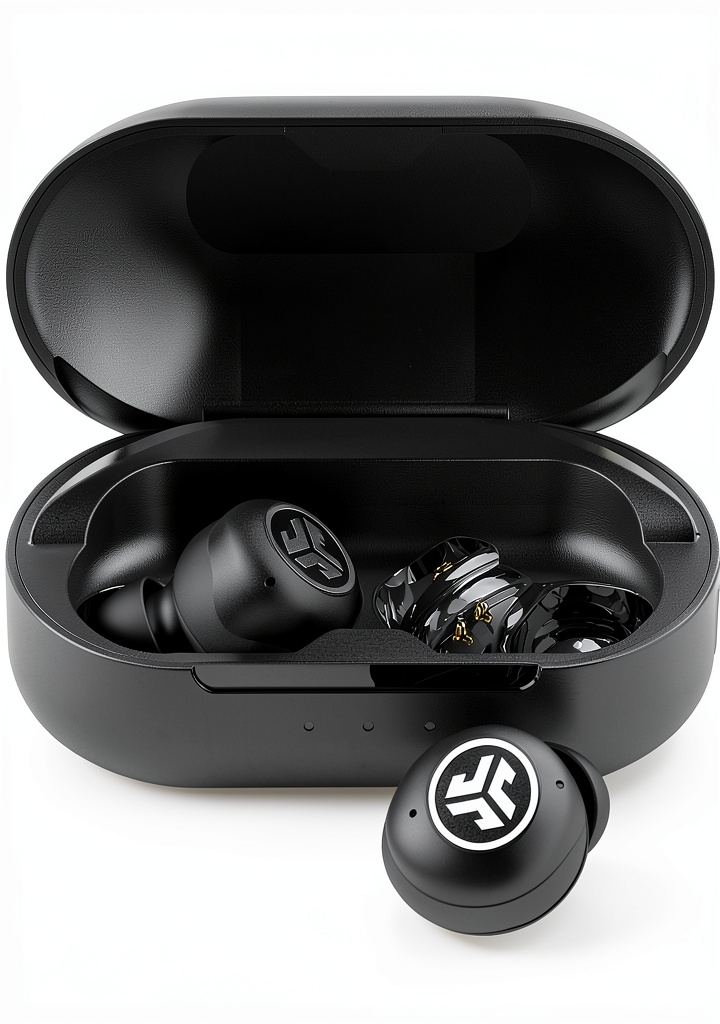 JLab JBuds Air Pro True Wireless Earbuds in use during a workout