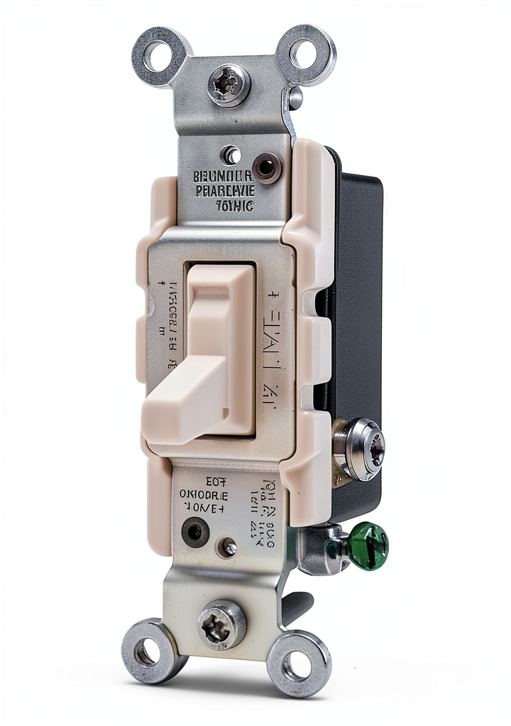'Leviton quiet toggle switch installed in a residential wall'