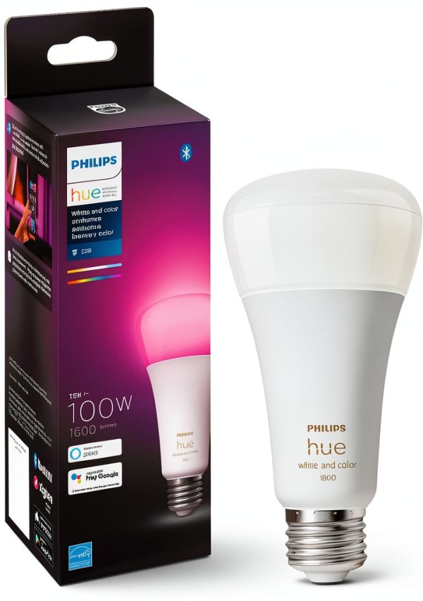 Philips Hue A21 Smart LED Bulb Bluetooth Color Ambiance-0