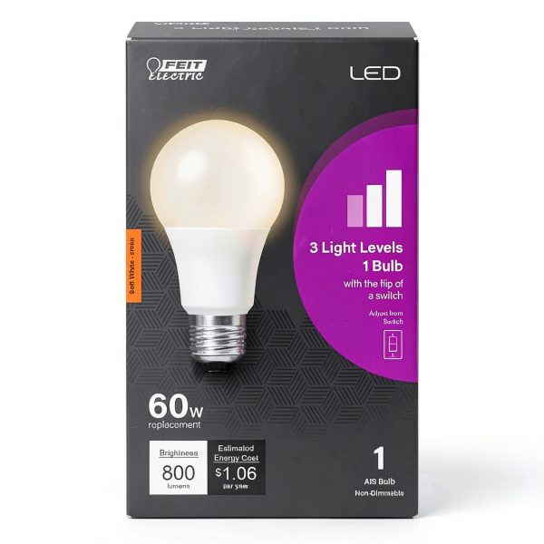 Feit Electric LED Bulb A19 Soft White 60 Watt Equivalent-0