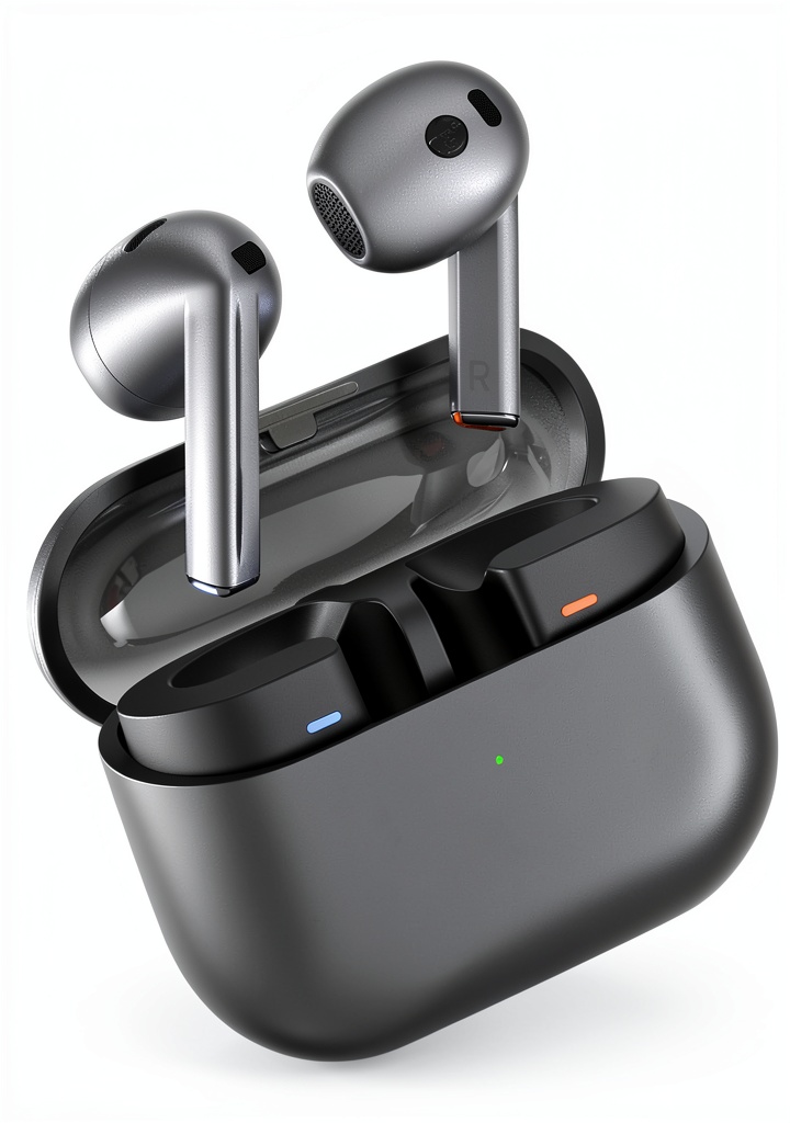 Samsung Galaxy Buds3 open-type earbuds in Silver and White colors