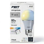Feit Smart LED Bulb A19 E26 Adjustable White Lighting-0