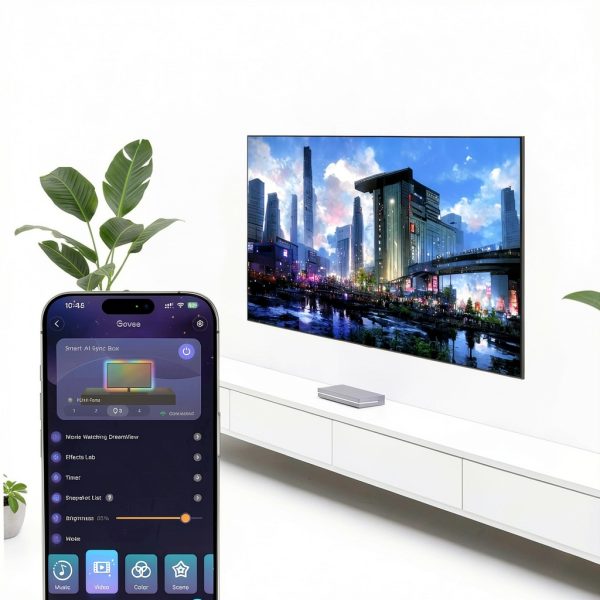 Govee AI Gaming TV Sync Box HDMI 2.1 RGBWIC Lights-10