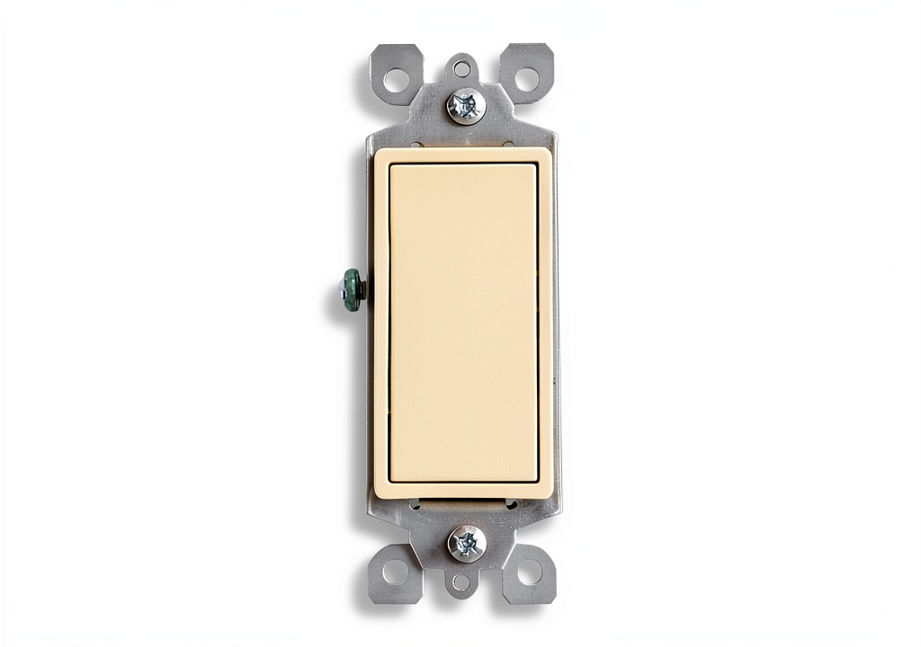 Leviton 5603-2T switch installed in a standard wall plate
