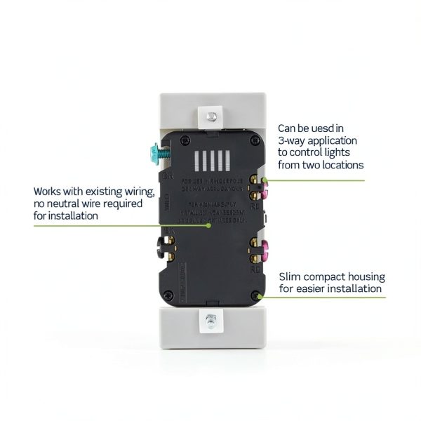 Lutron TSL06-1LW LED Dimmer Switch 3-Way Control-3