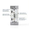 Lutron TSL06-1LW LED Dimmer Switch 3-Way Control-2