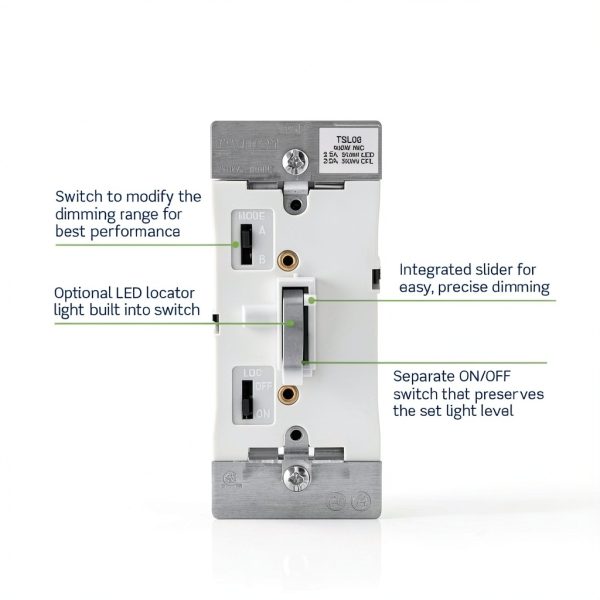 Lutron TSL06-1LW LED Dimmer Switch 3-Way Control-2