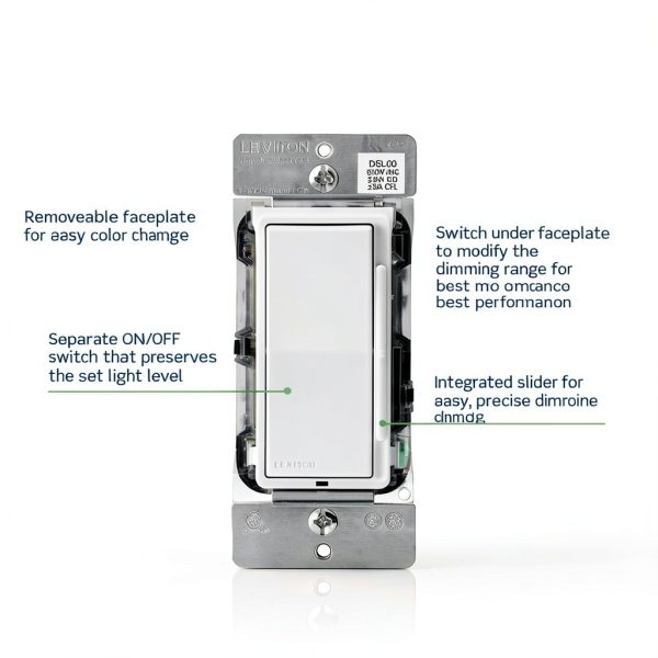 Decora Slide Dimmer Antimicrobial LED Dimming Lutron-3