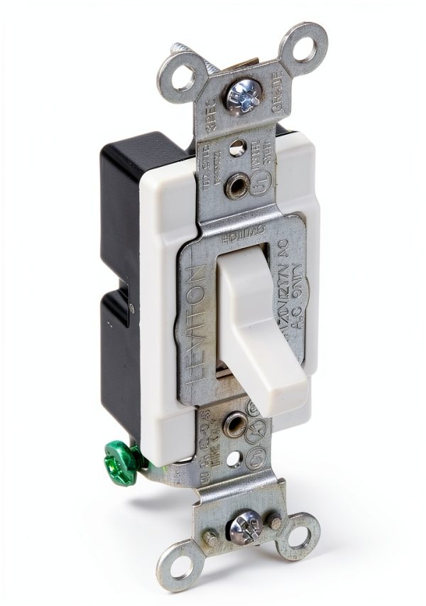 Leviton 5501-LHW Lighted Toggle Switch Commercial Grade-0