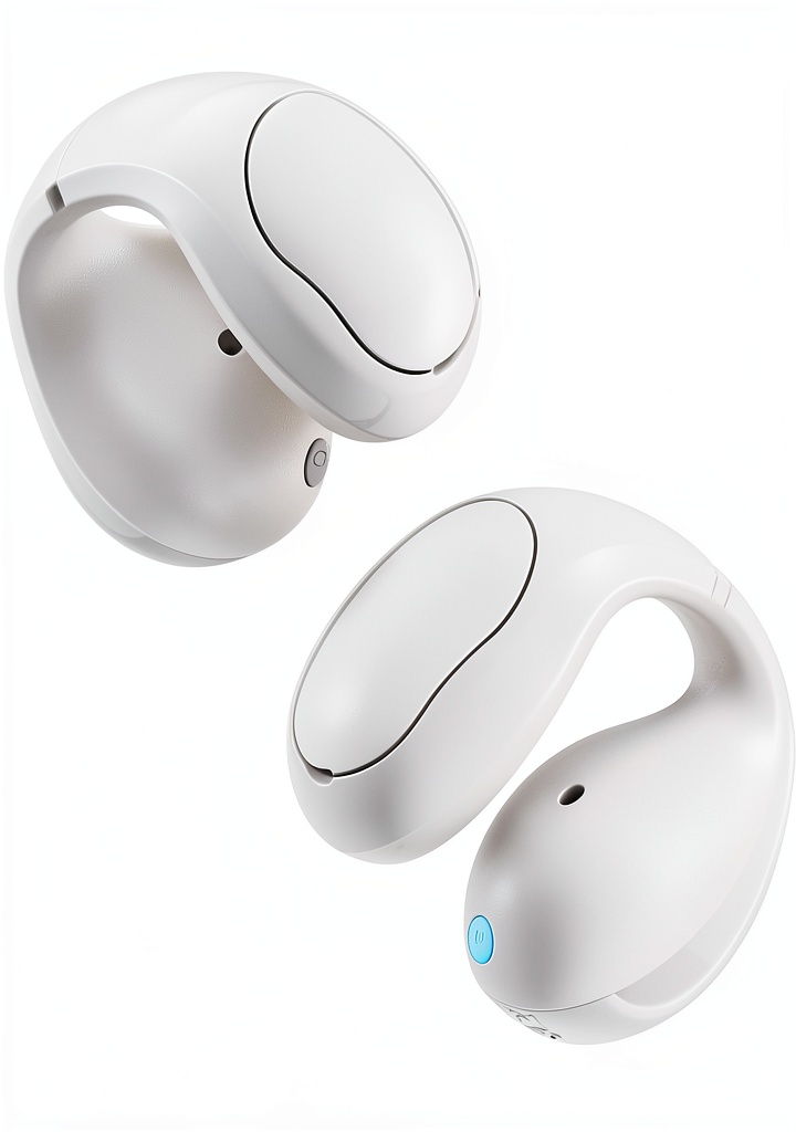 Soundcore C30i open-ear earbuds being worn during outdoor running activity