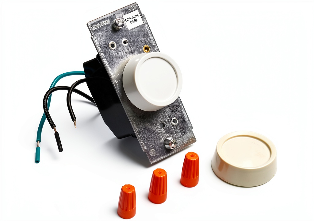 Pavo rotary dimmer installed in a modern living room wall
