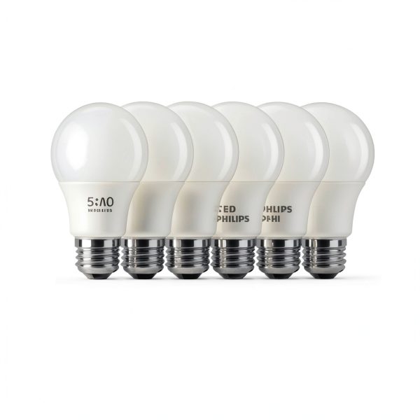 Philips LED Bulb A19 E26 Soft White 6 Pack-0
