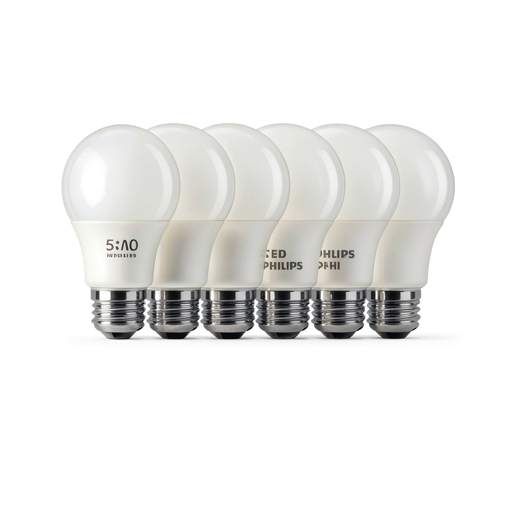Philips A19 E26 LED bulb illuminating a cozy room