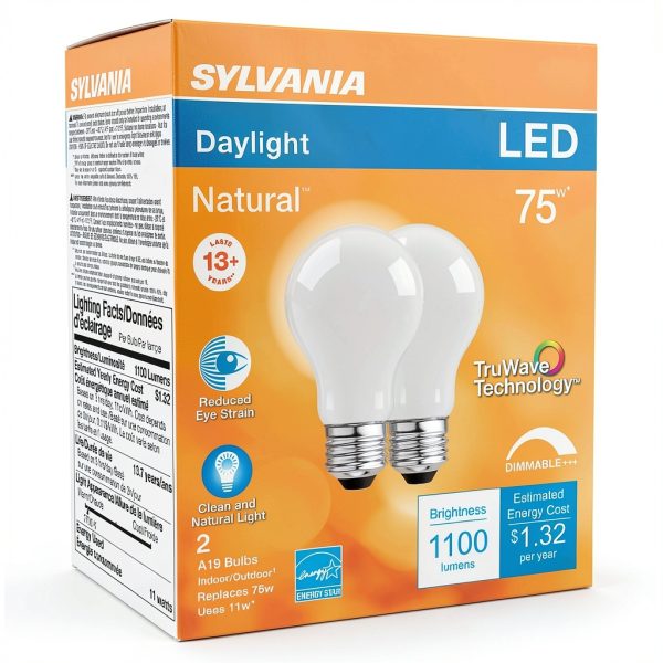 Sylvania LED Bulb A19 E26 Daylight 75 Watt Equivalent-0