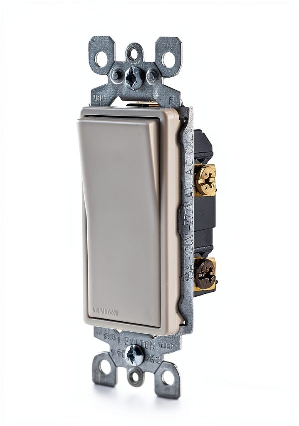 Leviton Antimicrobial Decora Rocker 3 Way Switch Quiet-1