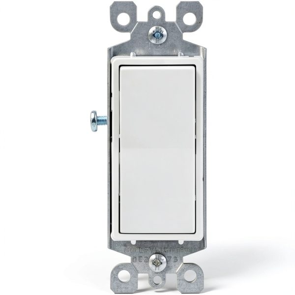 Leviton 3 Way Rocker Switch Illuminated 15A 120V White-0