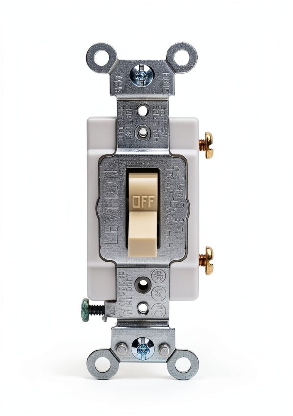 Pavo Toggle Switch 15A 120V Residential Commercial Ivory-1