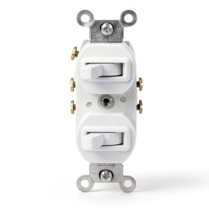 Leviton 5241-W Duplex Switch Commercial Grade Quiet-0