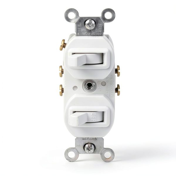 Leviton 5241-W Duplex Switch Commercial Grade Quiet-0