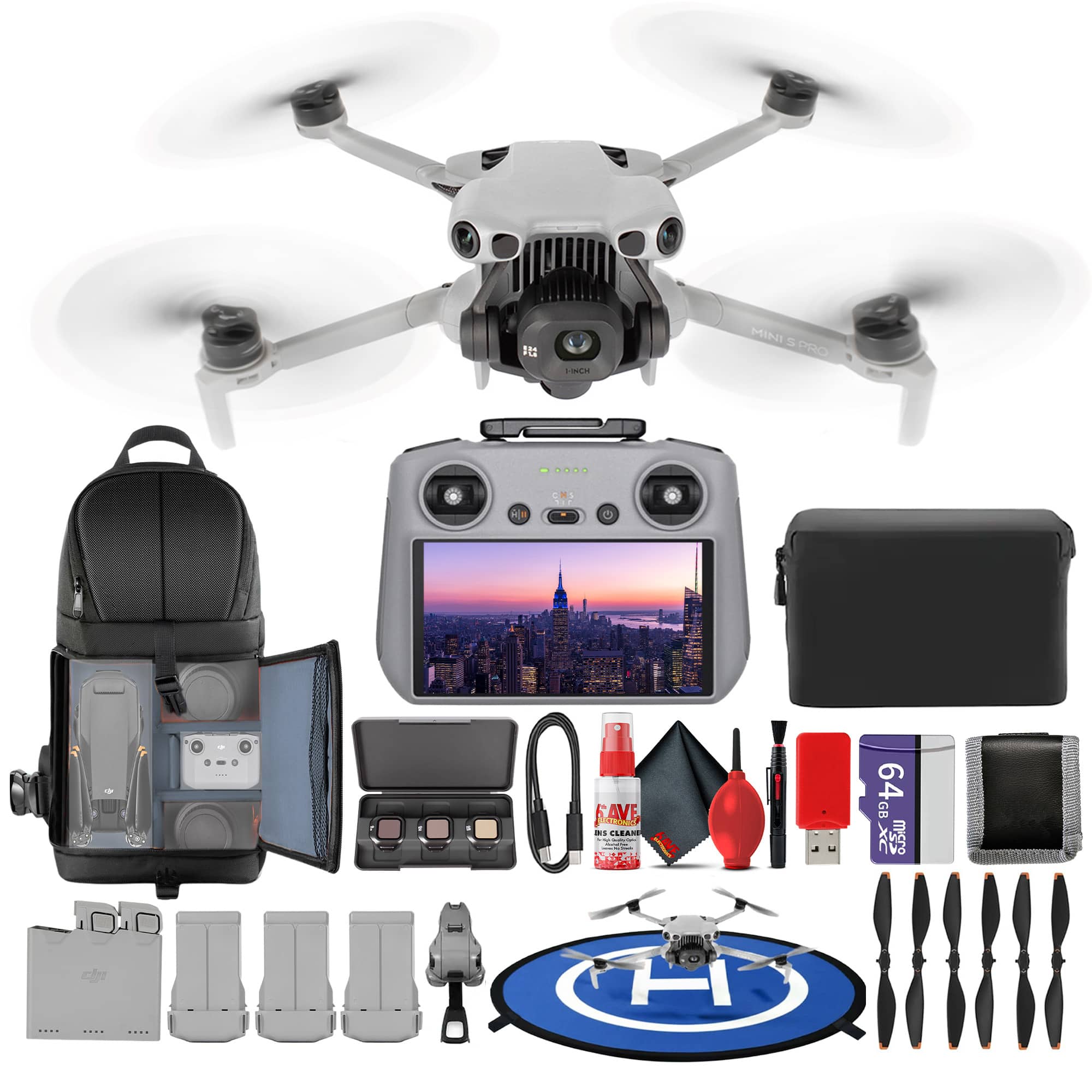 DJI Mini 5 Pro Drone in flight over a scenic landscape