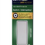 Leviton Antimicrobial Rocker Switch 15 Amp Single Pole-0