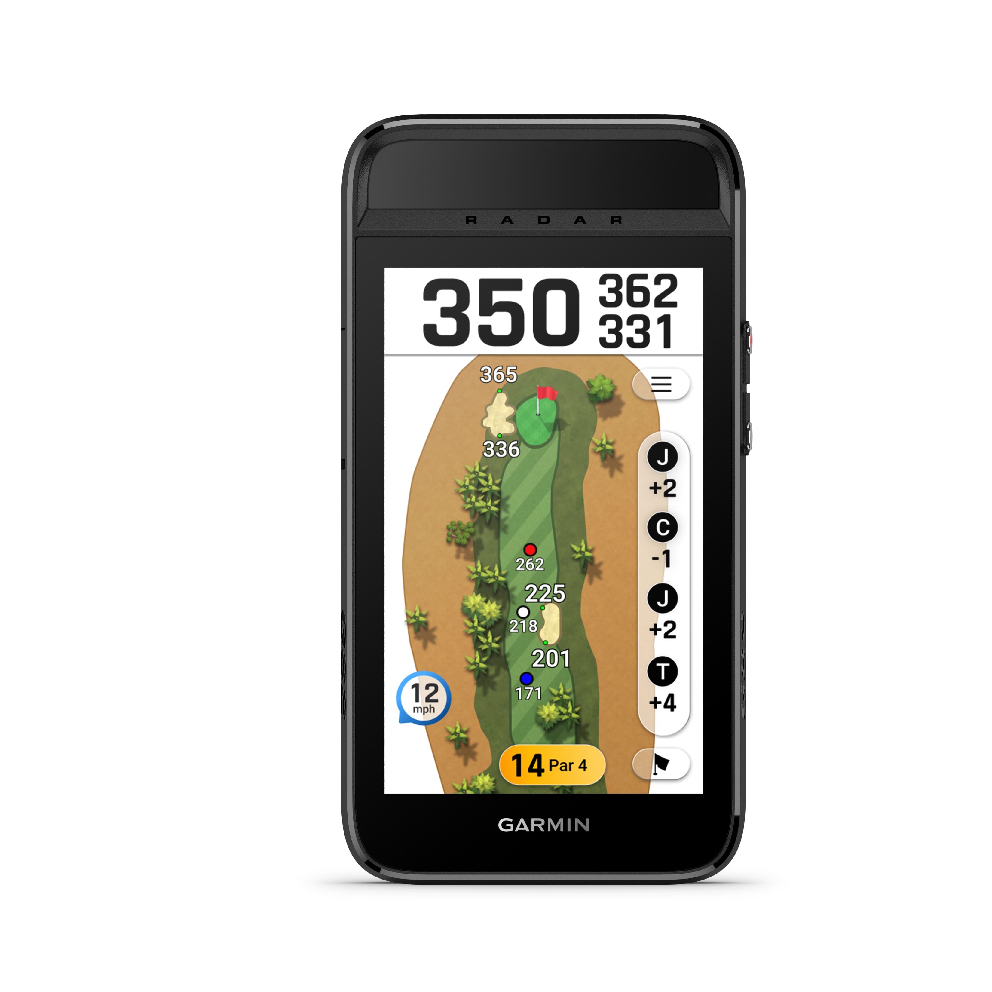 Garmin Approach G82 showing GPS interface on golf course