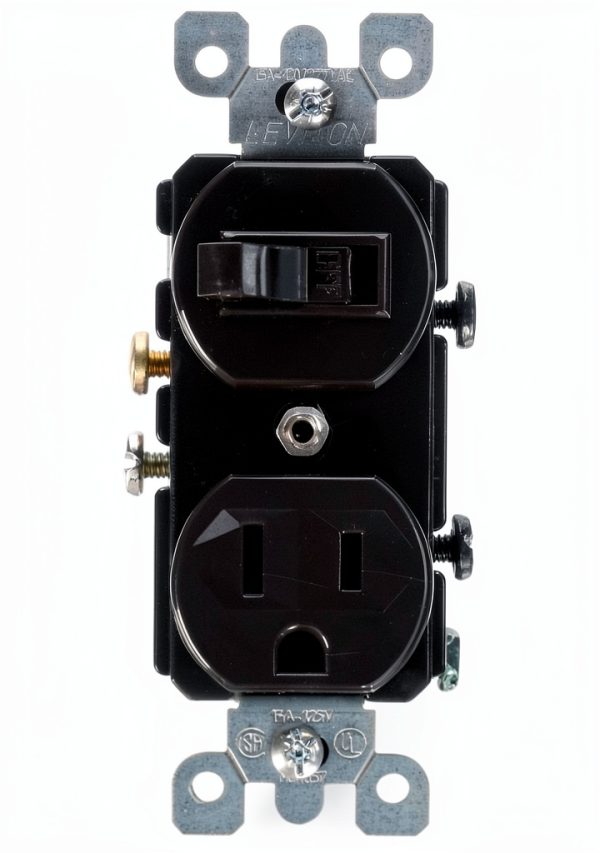 Leviton 5225 Duplex Switch Receptacle AC Quiet Switches-0