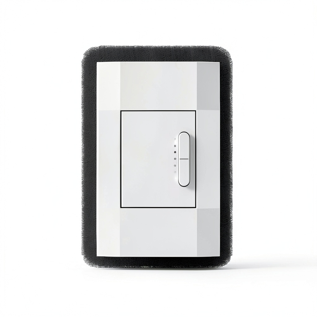 Deako Smart Dimmer installed on a light switch wall plate