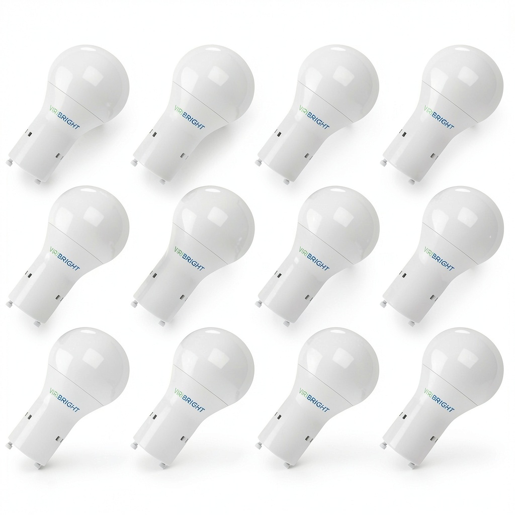 Viribright GU24 LED bulb illuminating a modern living room