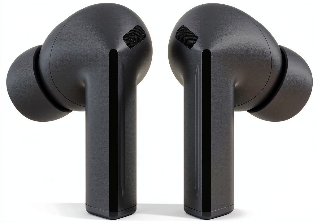 Samsung Galaxy Buds3 FE wireless earbuds in Black and Gray colors displayed in a charging case