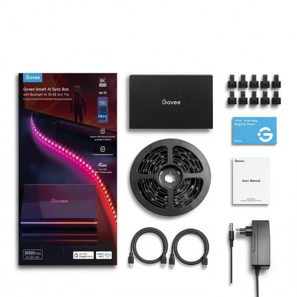 Govee AI Gaming TV Sync Box HDMI 2.1 RGBWIC Lights-1