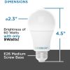Viribright A19 LED Bulb Dimmable 60W Warm White-5